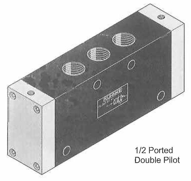 Directional Control Valves, (4 Way), Pneumatic Actuation (Poppet Design, In Line Mounting)