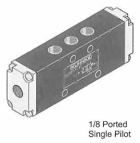 Directional Control Valves, (4 Way), Pneumatic Actuation (Spool Design, In Line Mounting)