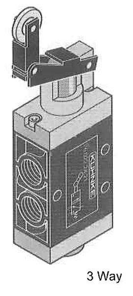 One Way Roller Lever Operated, Body Mount